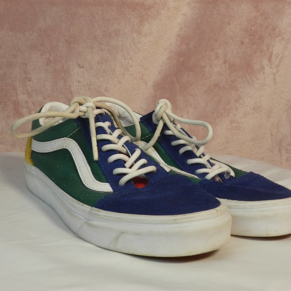 Vans Unisex Multicolored Low Top Classic Lace Up Suede Shoes Size 6M/7.5W - Picture 1 of 8